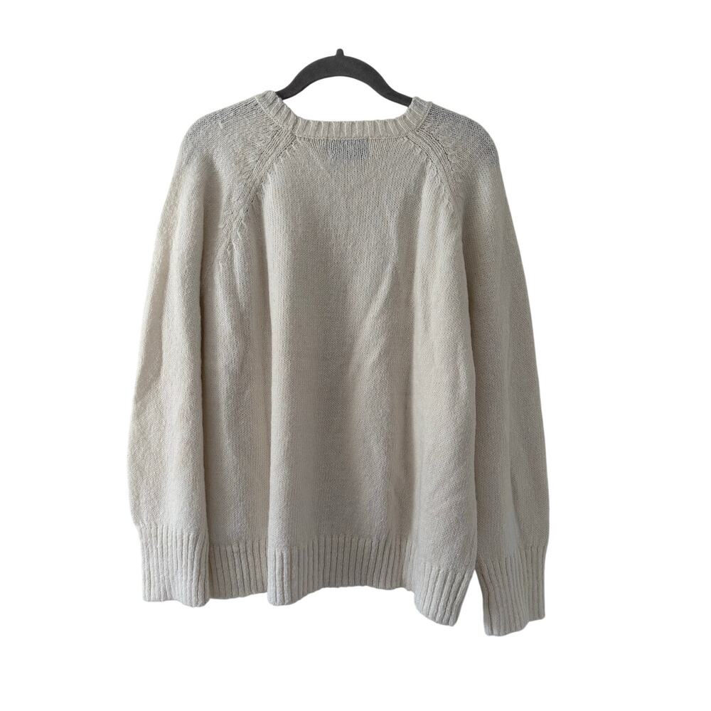 Old Navy Ivory Crewneck Sweater Women’s Medium Soft Cozy Knit Pullover Cream M - Picture 9 of 10